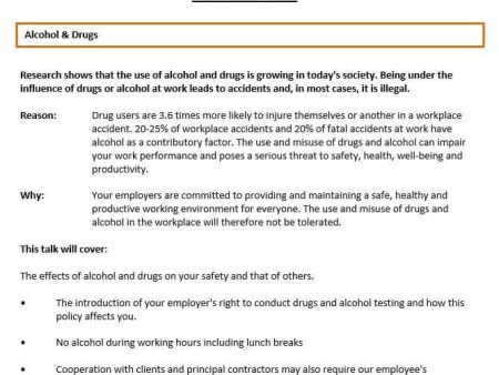 Alcohol and Drugs Template Online now