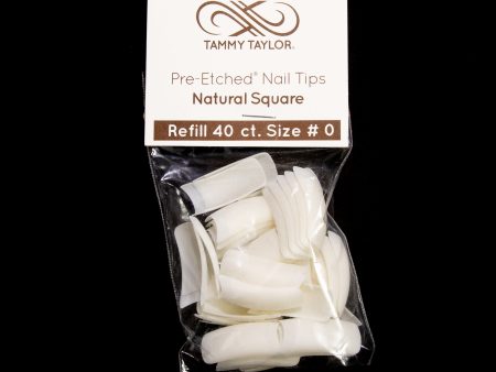 (Pre-Etched) Natural Square Tips *Refill Package* For Cheap