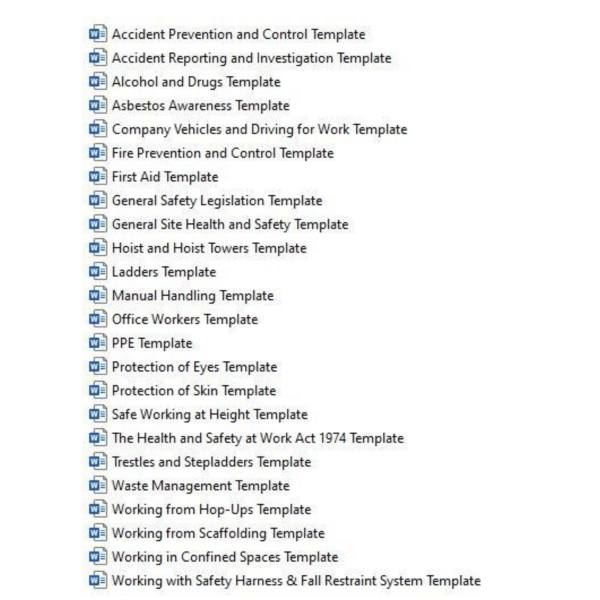 Complete Health & Safety Executive Documents Collection for Softwashing Companies. HSE Full Download Collection Templates Total 53 Hot on Sale