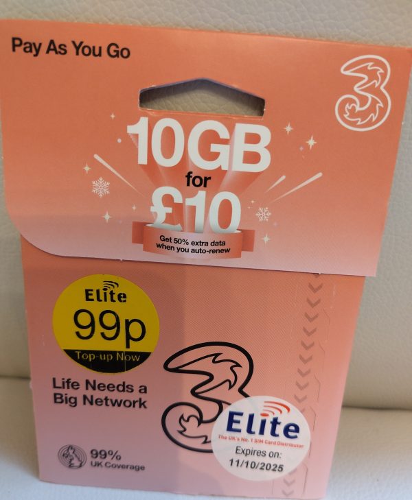 3 pay as you go 3 in one sim card For Discount