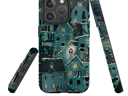 iPhone MagSafe Tough Case - City Winkles Blue By Maja Lindberg Online now