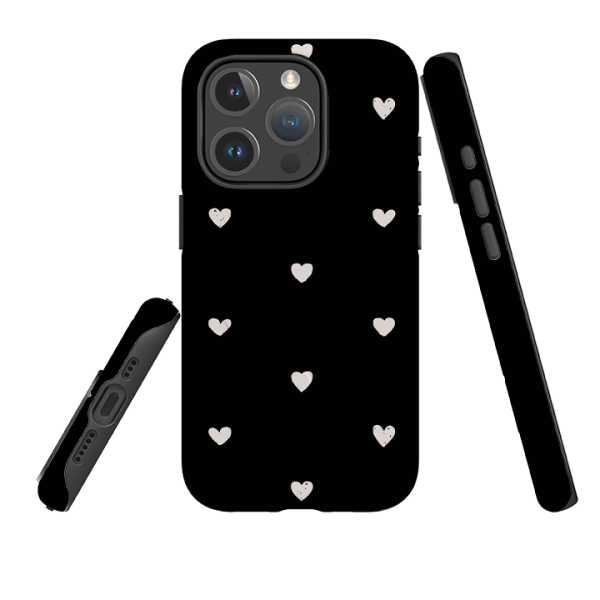 iPhone MagSafe Tough Case -  Hearts Black Discount