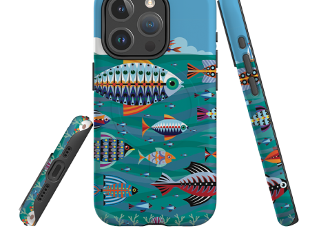 iPhone MagSafe Tough Case -  Fish By Patternista Hot on Sale