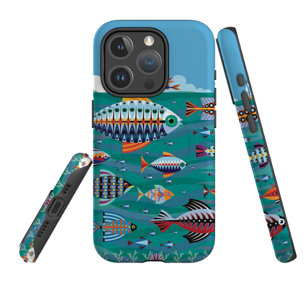 iPhone MagSafe Tough Case -  Fish By Patternista Hot on Sale