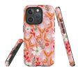 iPhone MagSafe Tough Case -  Pink and Orange Floral By Lee Foster Wilson Cheap