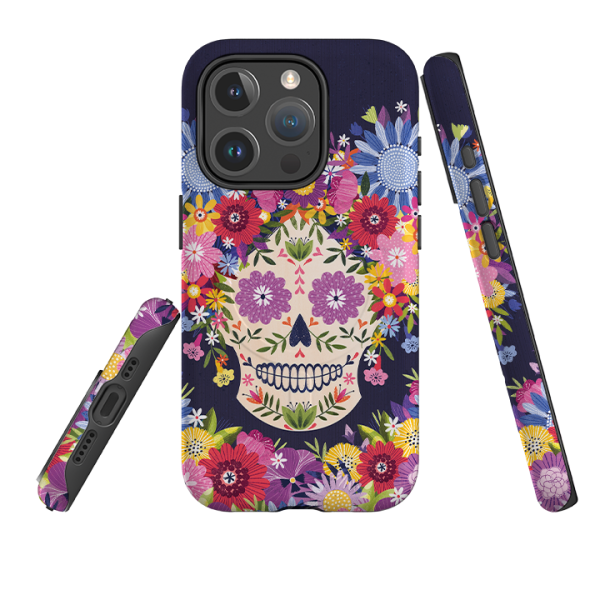 iPhone MagSafe Tough Case -  Sugar Skull Blue By Ali Brookes Fashion