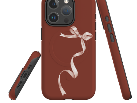 iPhone MagSafe Tough Case -  Wiggly Ribbons Brown on Sale