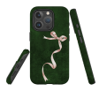 iPhone MagSafe Tough Case -  Wiggly Ribbons Forest Green Hot on Sale