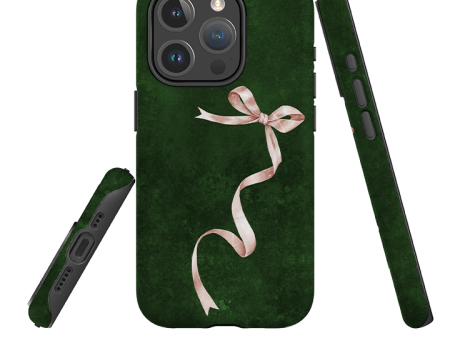 iPhone MagSafe Tough Case -  Wiggly Ribbons Forest Green Hot on Sale