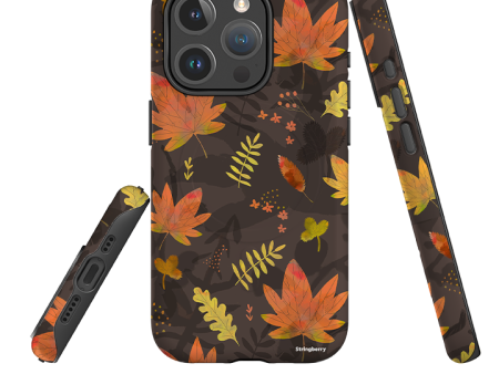 iPhone MagSafe Tough Case -  Autumn Leaves Yellow on Sale