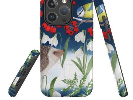 iPhone MagSafe Tough Case - Blue Tit and Hedgehog By Bex Parkin Cheap