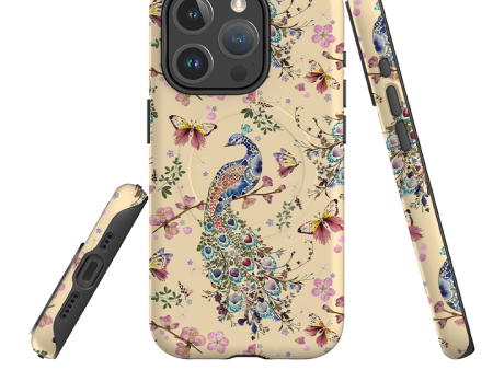 iPhone MagSafe Tough Case -  Peacock and Cherry Blossoms Lily By Helen Ahpornsiri For Discount