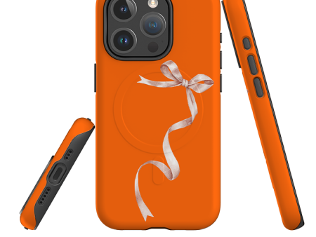 iPhone MagSafe Tough Case -  Wiggly Ribbons Orange Hot on Sale