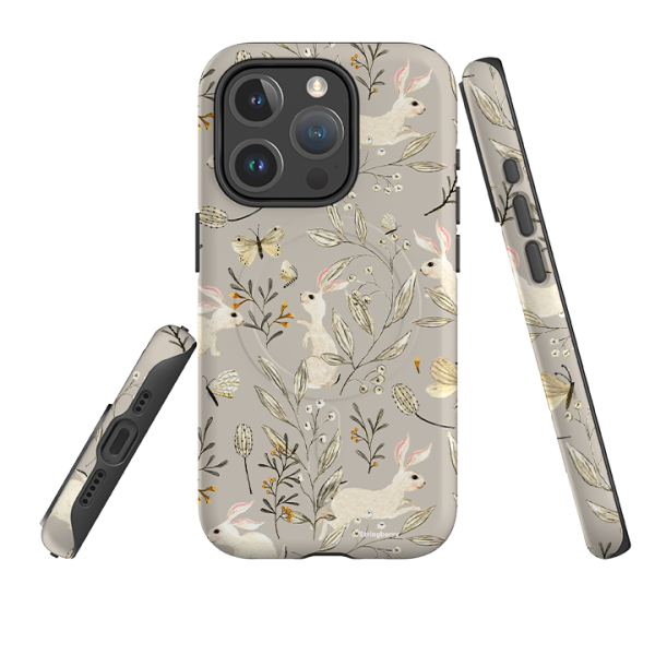 iPhone MagSafe Tough Case - Bunnies Grey By Katherine Quinn Online Hot Sale