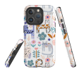 iPhone MagSafe Tough Case -  Floral Cats For Discount