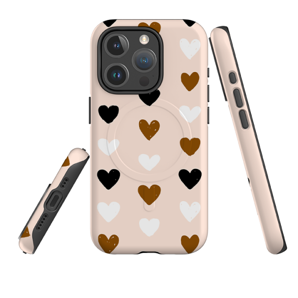 iPhone MagSafe Tough Case -  Hearts Pale Discount