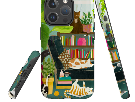 iPhone MagSafe Tough Case - Cat Library By Katherine Quinn Online