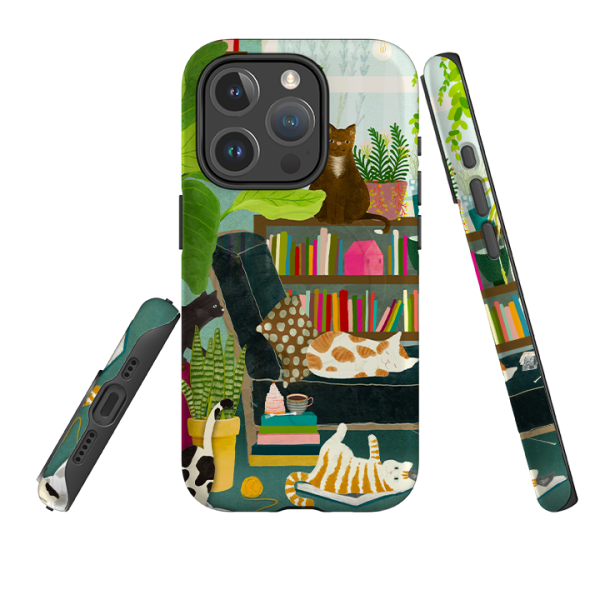 iPhone MagSafe Tough Case - Cat Library By Katherine Quinn Online