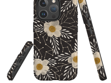 iPhone MagSafe Tough Case -  Delicate Floral Dark By Nina Pace For Sale