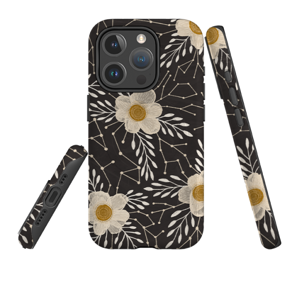 iPhone MagSafe Tough Case -  Delicate Floral Dark By Nina Pace For Sale