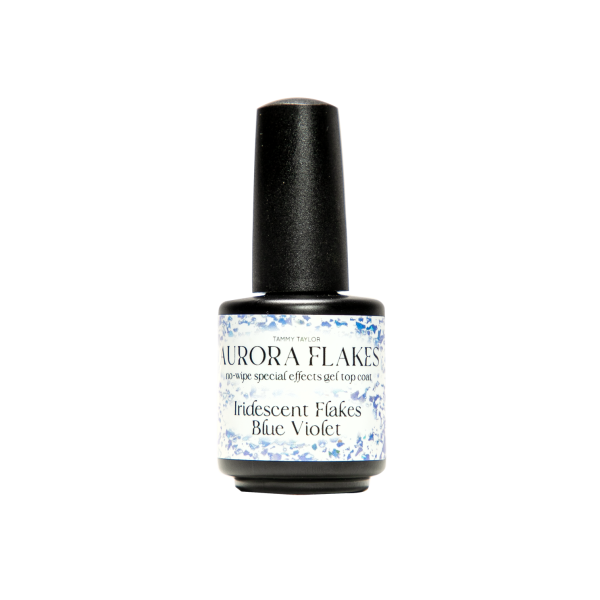 Iridescent Flakes Blue Violet Top Coat For Sale