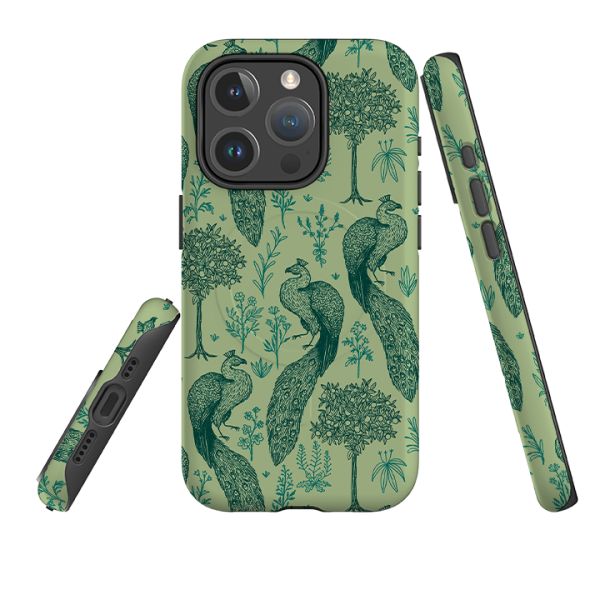 iPhone MagSafe Tough Case -  Peacock Pattern By Anna Stead Fashion