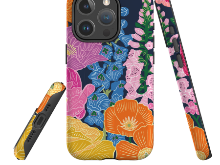 iPhone MagSafe Tough Case -  Flower Garden Navy By Kate Heiss on Sale